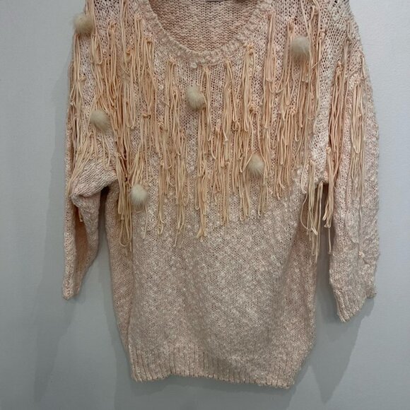 Vintage unique Bonnie and Bill dust pink with frings and pompom size medium - Picture 6 of 10